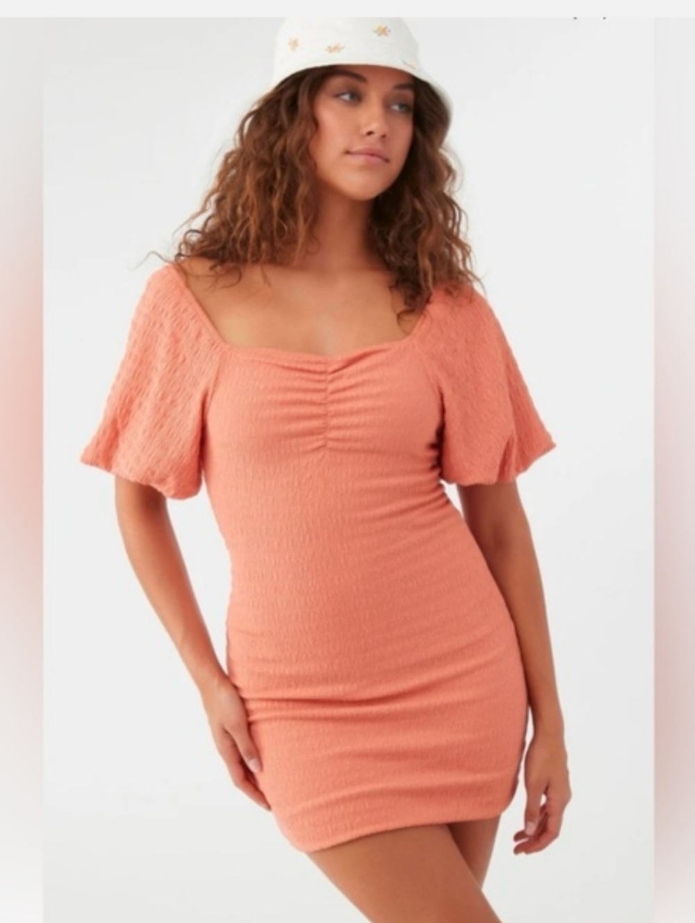 O'Neill Coral Mini Dress with Puff Sleeves